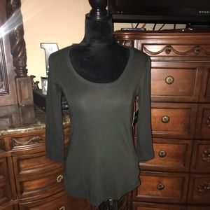 Black 3/4 Length Tee NWT